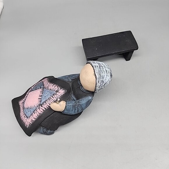 Amish Family Ceramic Figurine Amish Sitting Girl on Bench 7" Tall - Picture 4 of 9
